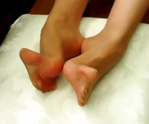 El bronceado medias piernas porno español