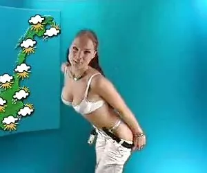 El clima chica totalmente en la televisión culonas xx